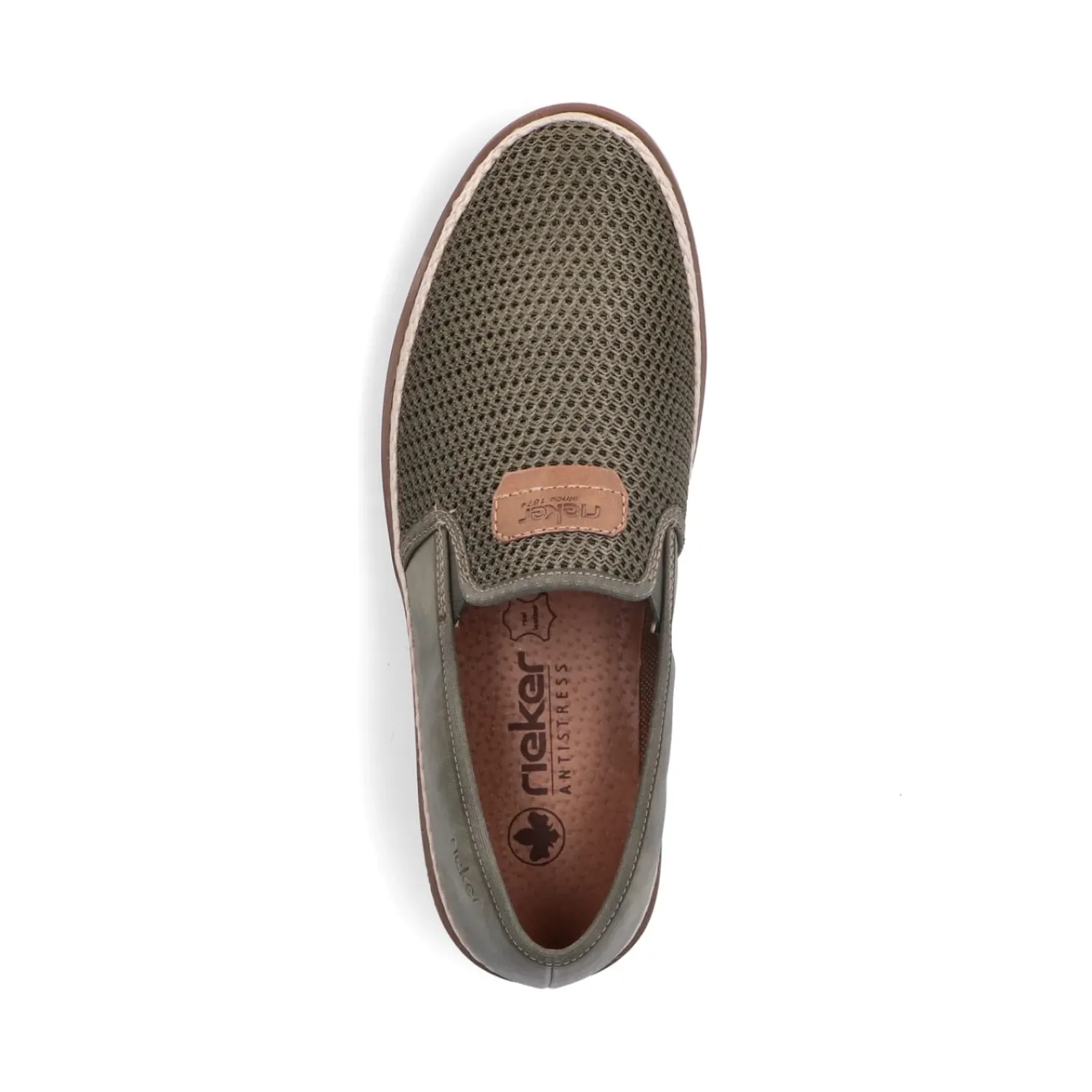 New Rieker Kapcie Meskie W Kolorze Khaki