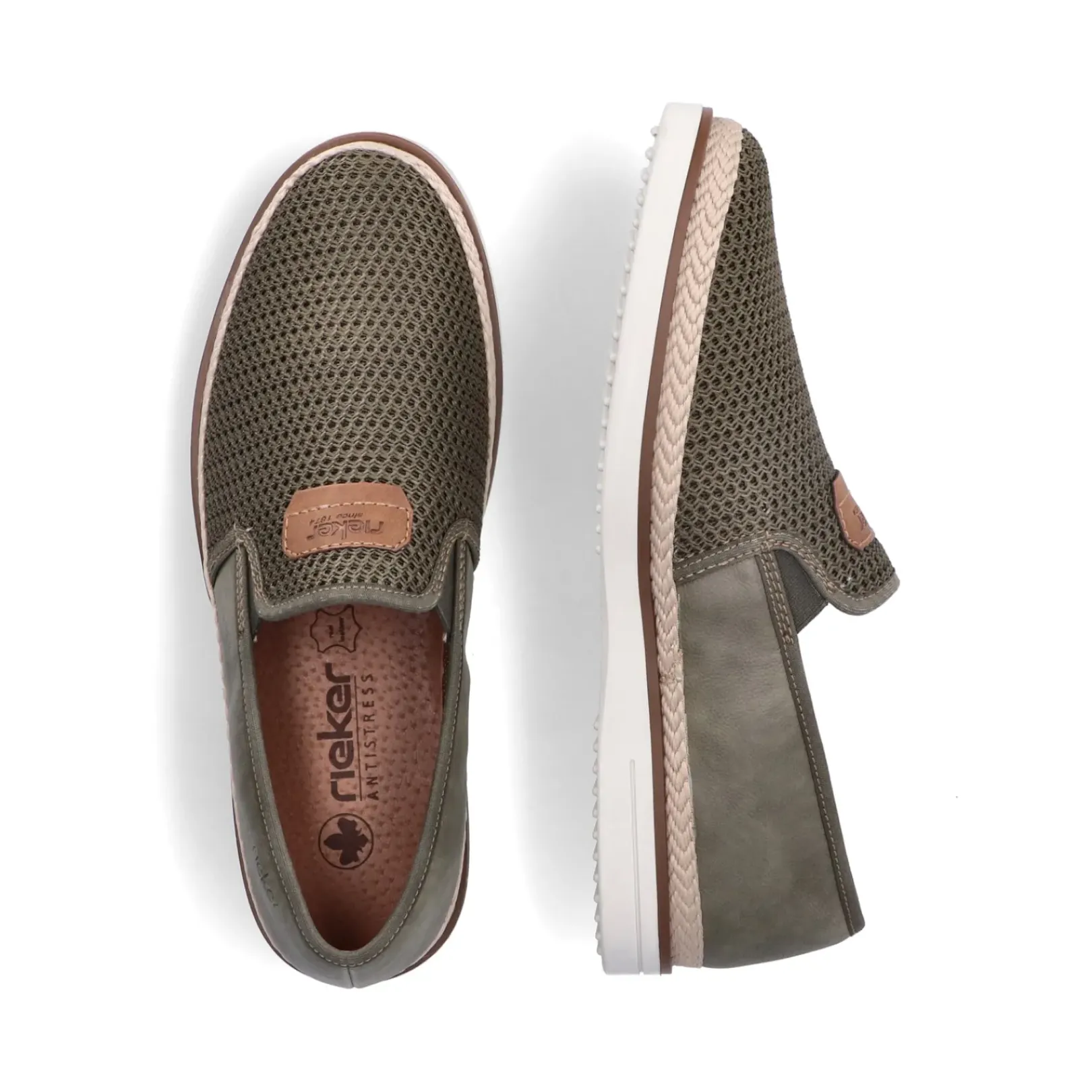 New Rieker Kapcie Meskie W Kolorze Khaki