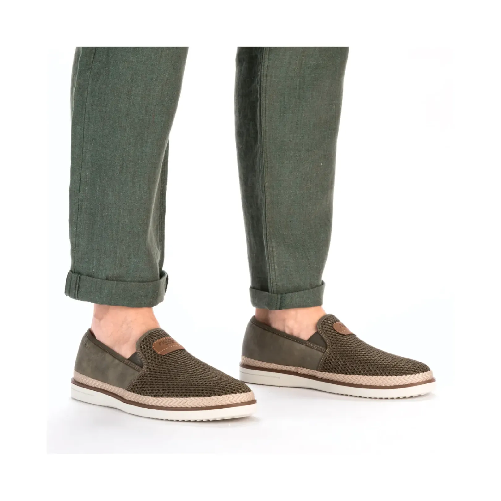 New Rieker Kapcie Meskie W Kolorze Khaki