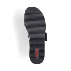 Discount Rieker Klapki Damskie , Asfaltowe, Czarne