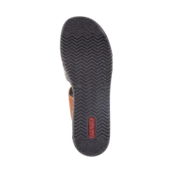Clearance Rieker Klapki Damskie Czekoladowo-Brazowo-Mietowo-Zielono-Biale