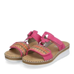 Clearance Rieker Klapki Damskie Flamingo Rozowe