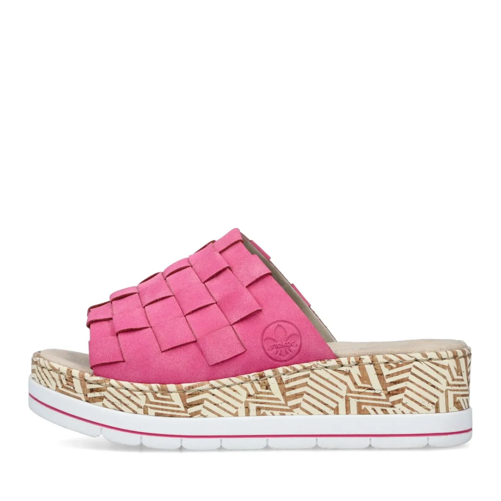 Discount Rieker Klapki Damskie Flamingo Rozowe