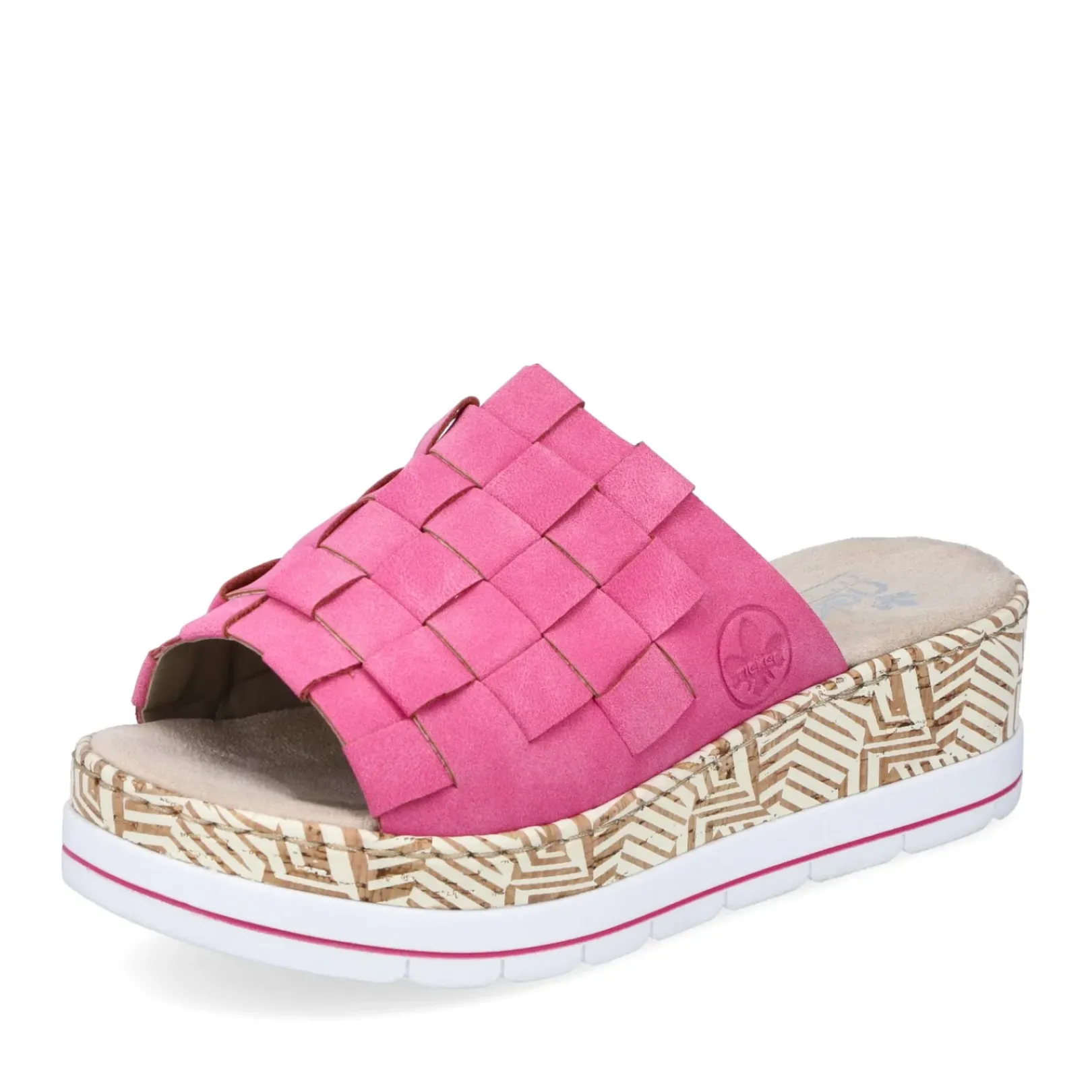 Discount Rieker Klapki Damskie Flamingo Rozowe