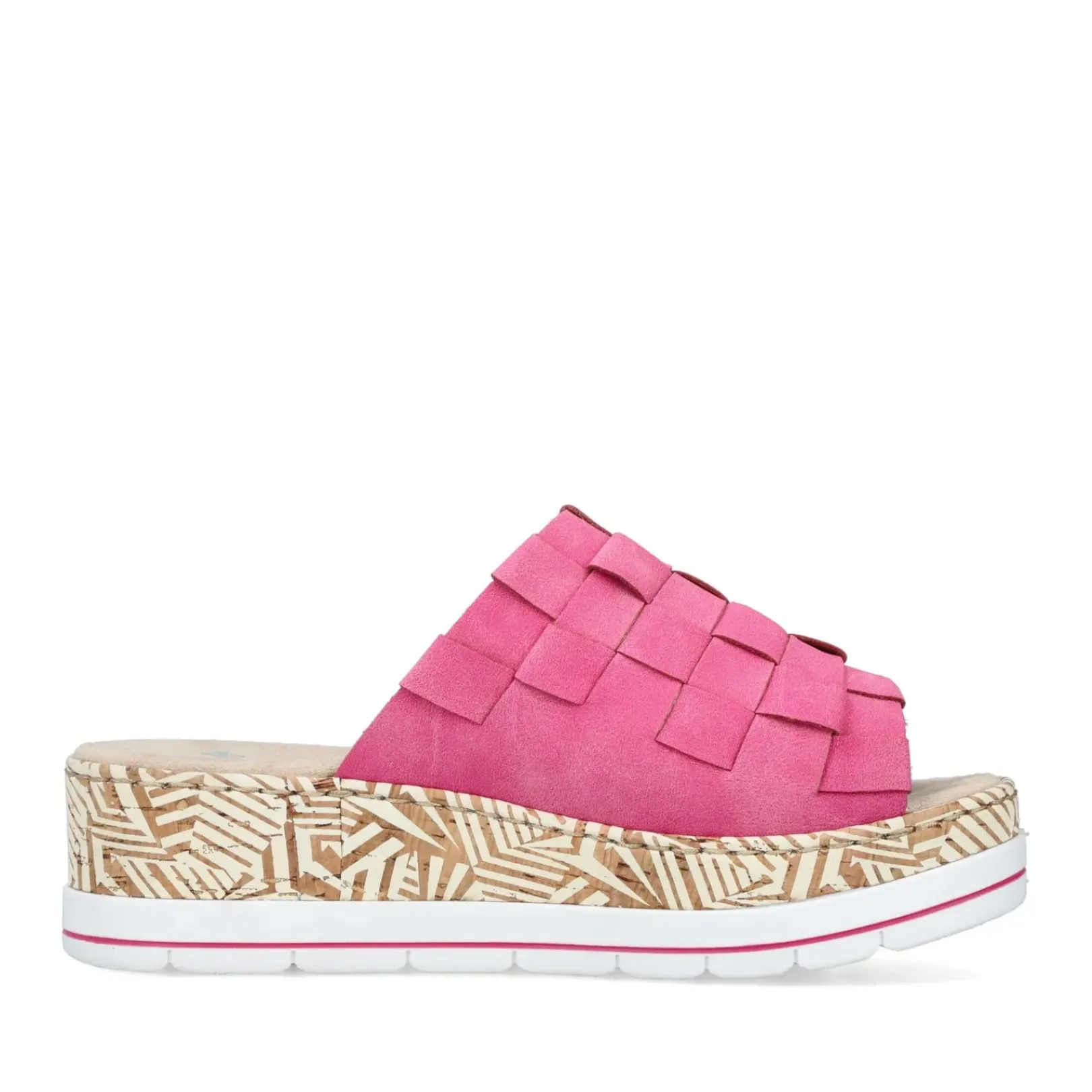 Discount Rieker Klapki Damskie Flamingo Rozowe