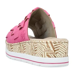 Discount Rieker Klapki Damskie Flamingo Rozowe