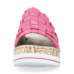 Discount Rieker Klapki Damskie Flamingo Rozowe