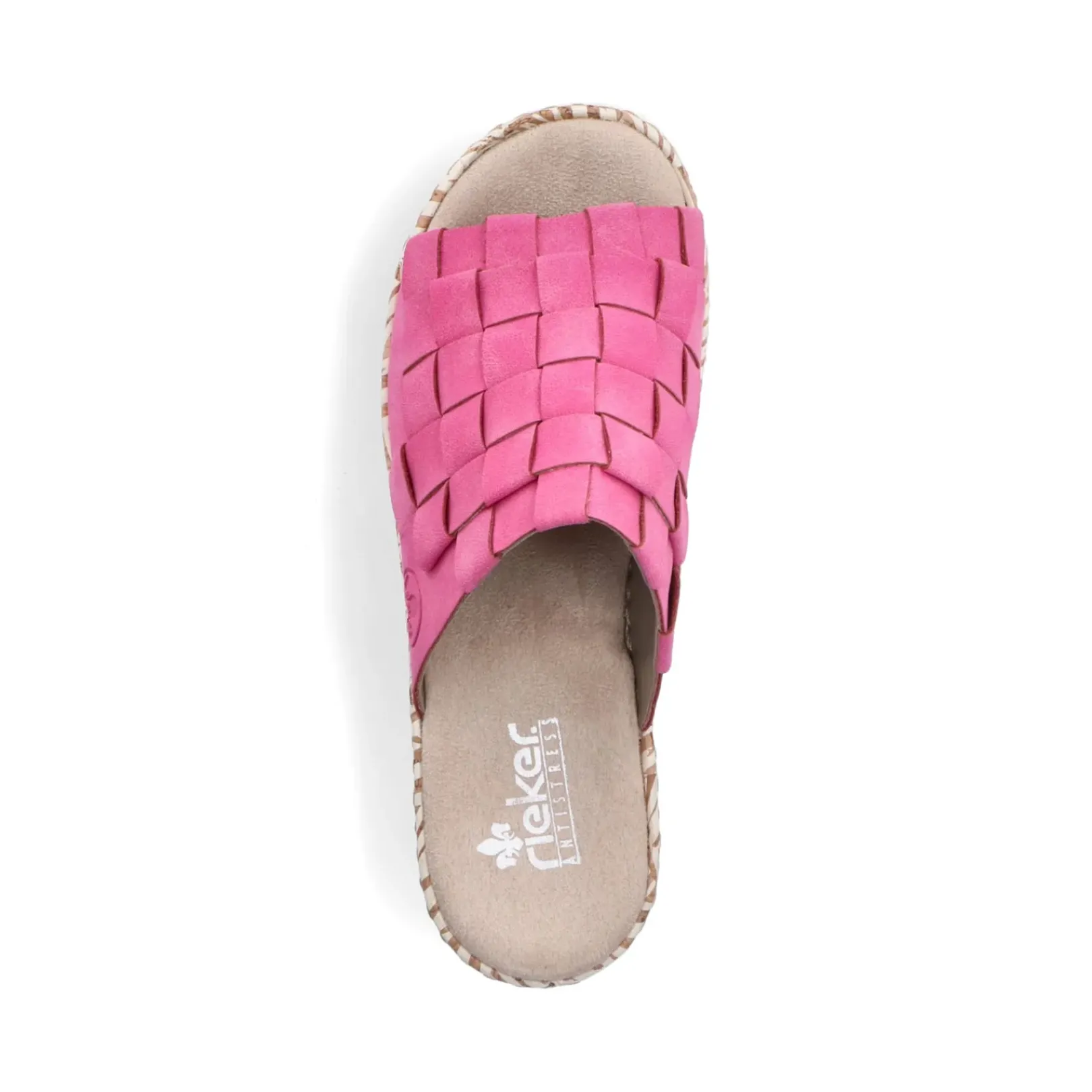 Discount Rieker Klapki Damskie Flamingo Rozowe