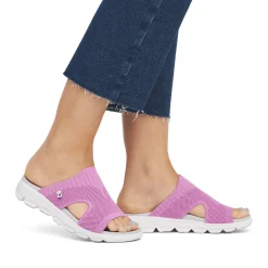 New Rieker Klapki Damskie Flamingo Rozowe