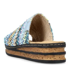 New Rieker Klapki Damskie , Multi-Sky Blue