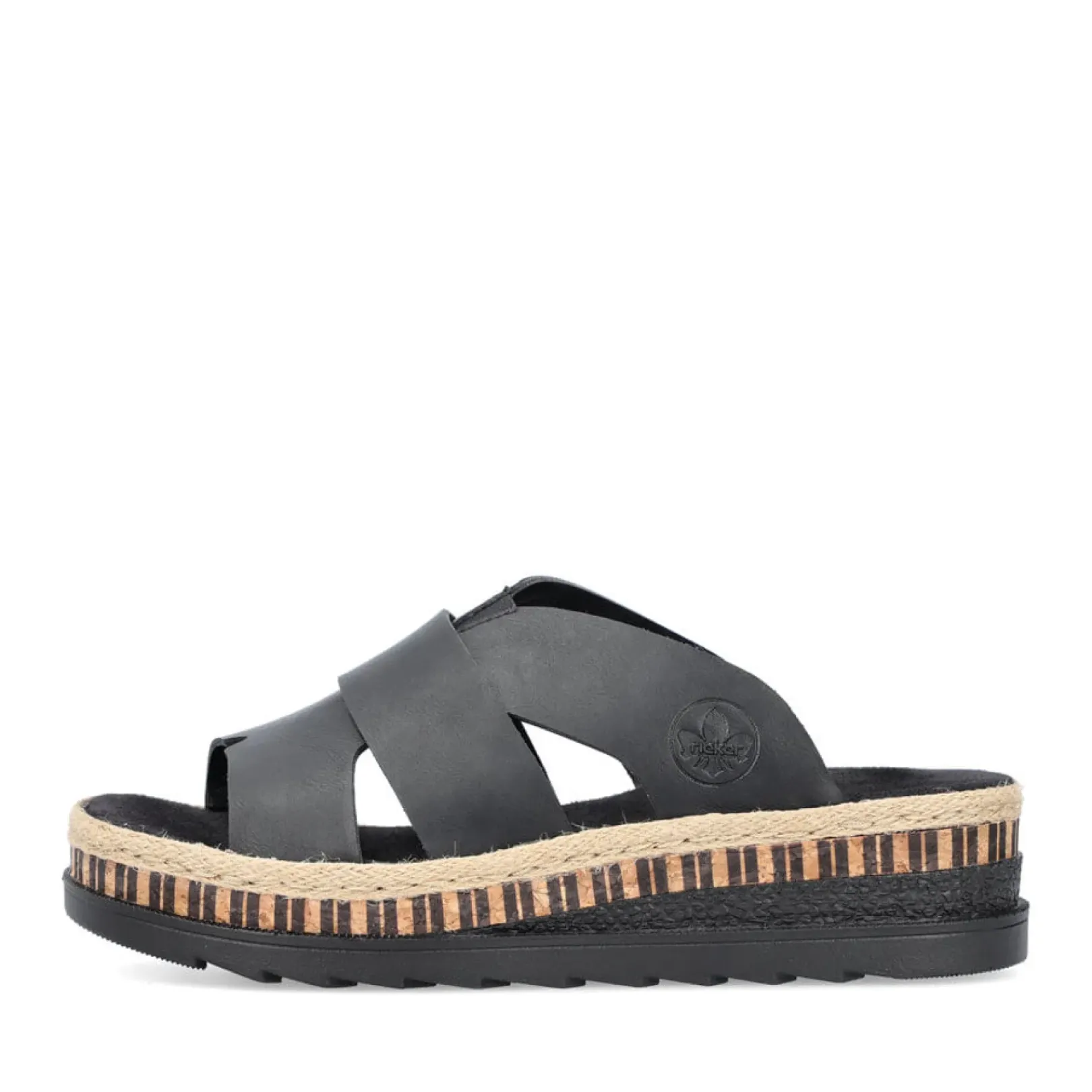 Discount Rieker Klapki Damskie , Nocne, Czarne