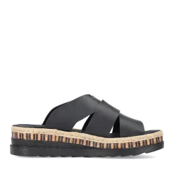 Discount Rieker Klapki Damskie , Nocne, Czarne