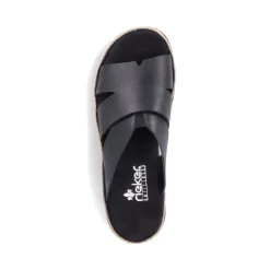 Discount Rieker Klapki Damskie , Nocne, Czarne