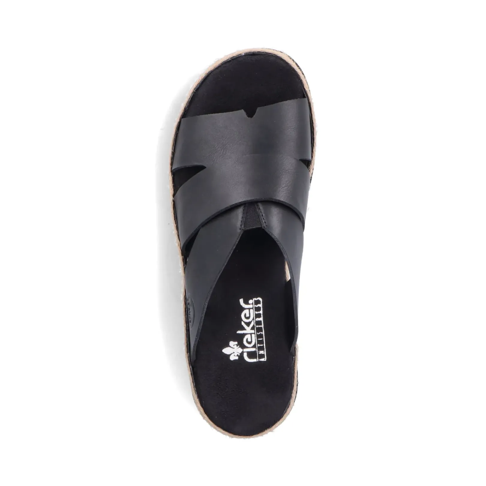 Discount Rieker Klapki Damskie , Nocne, Czarne