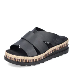 Discount Rieker Klapki Damskie , Nocne, Czarne