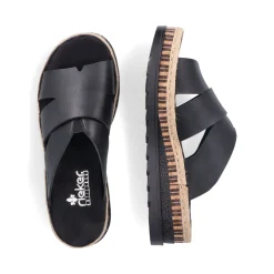 Discount Rieker Klapki Damskie , Nocne, Czarne