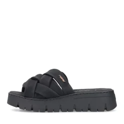 Outlet Rieker Klapki Damskie , Nocne, Czarne