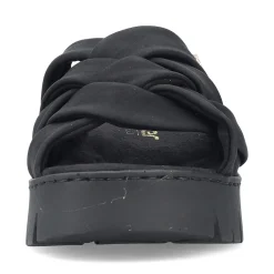 Outlet Rieker Klapki Damskie , Nocne, Czarne