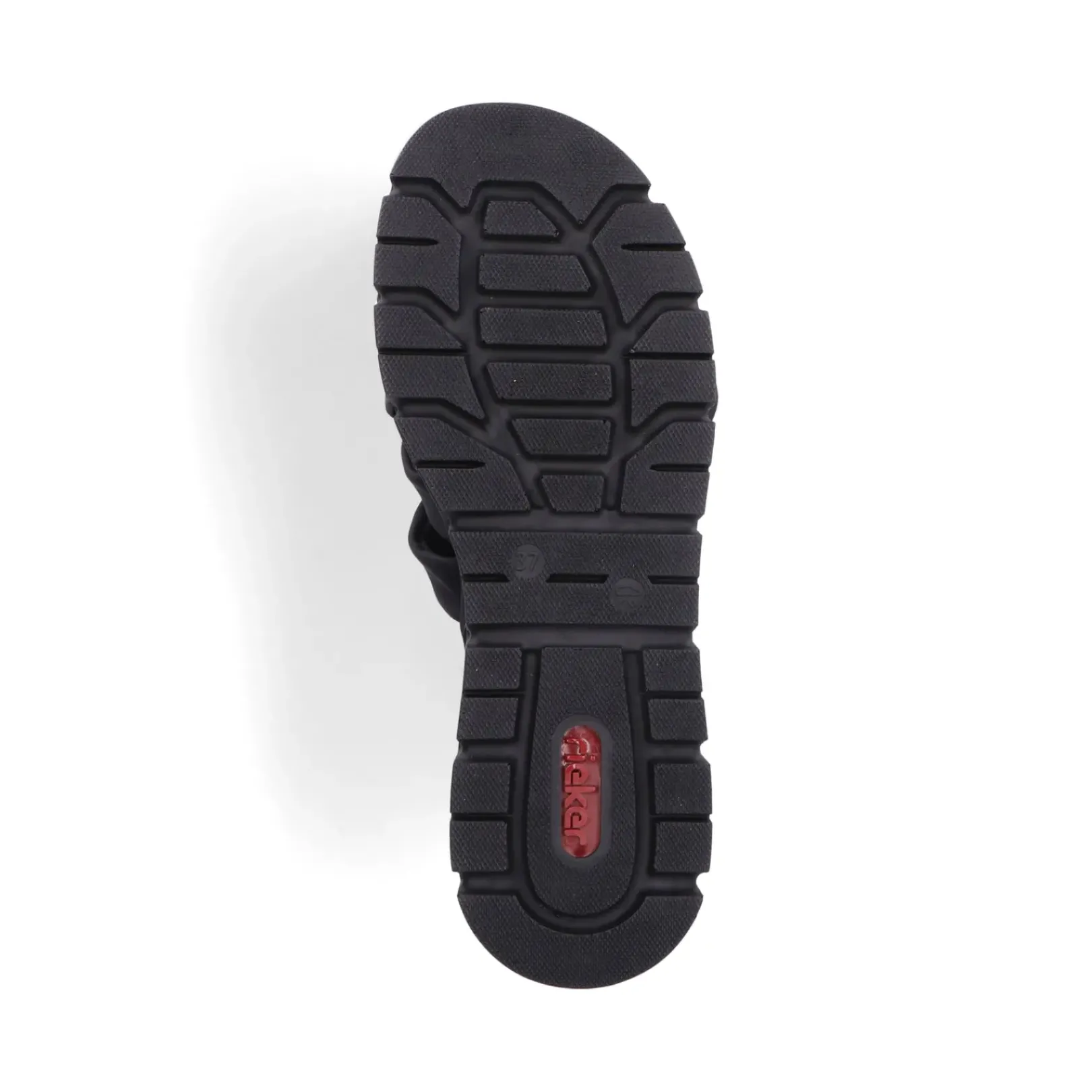 Outlet Rieker Klapki Damskie , Nocne, Czarne