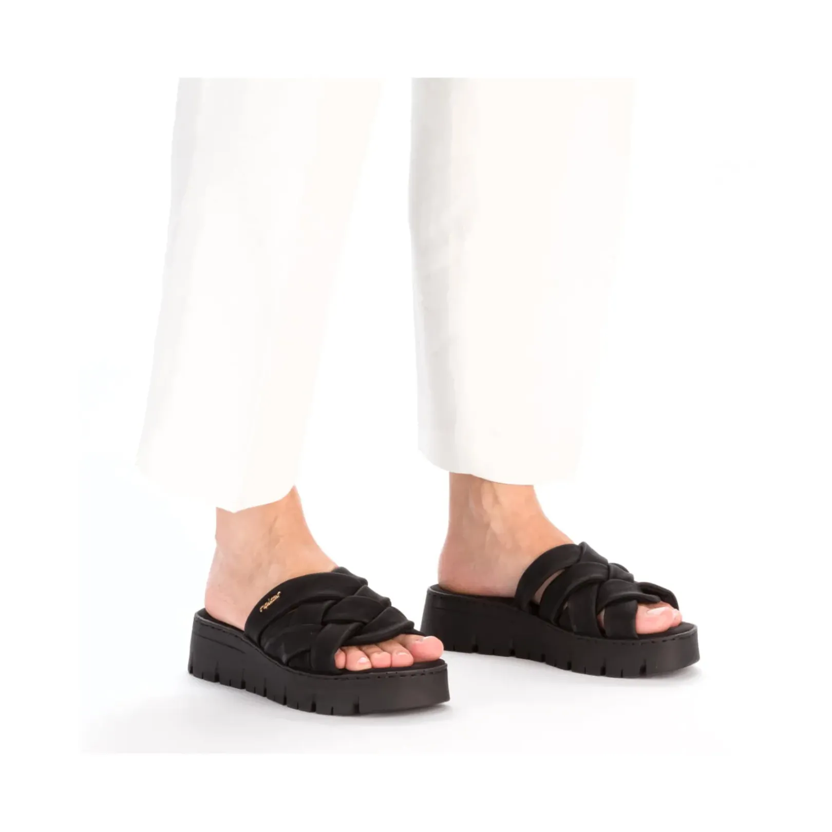 Outlet Rieker Klapki Damskie , Nocne, Czarne