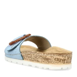 New Rieker Klapki Damskie W Kolorze Blekitnym