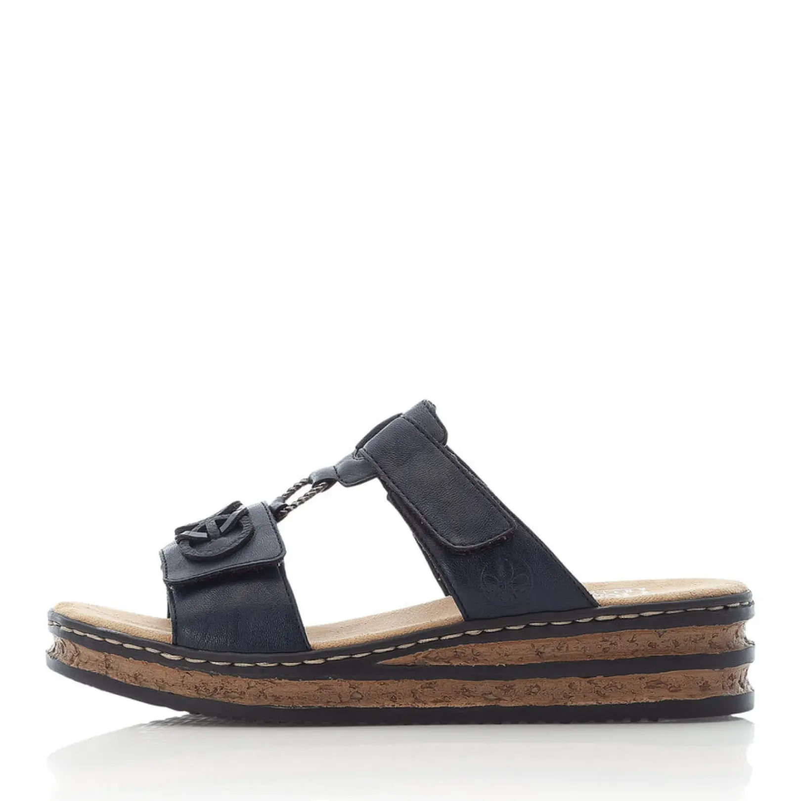 Outlet Rieker Klapki Damskie W Kolorze Pacific Blue