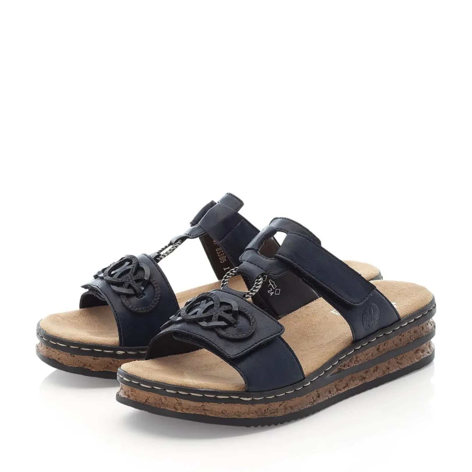Outlet Rieker Klapki Damskie W Kolorze Pacific Blue