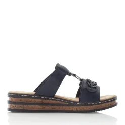 Outlet Rieker Klapki Damskie W Kolorze Pacific Blue