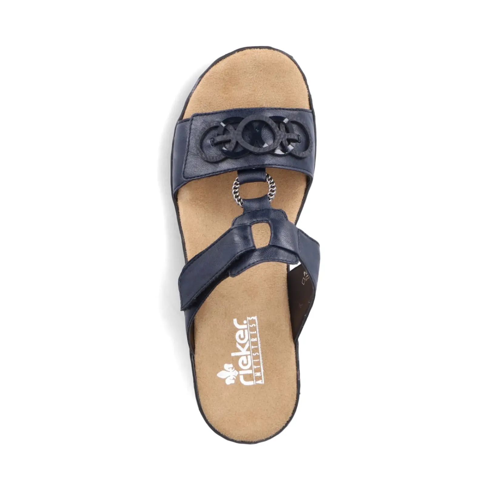 Outlet Rieker Klapki Damskie W Kolorze Pacific Blue
