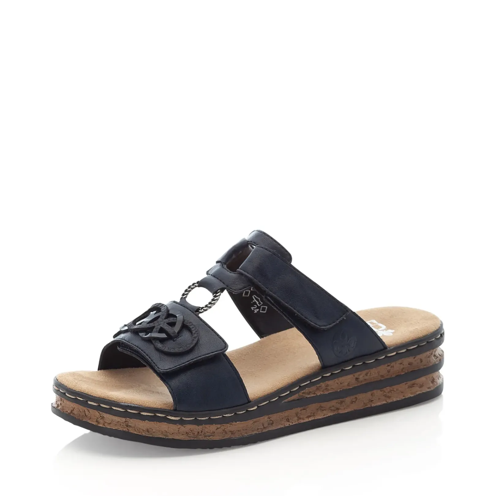 Outlet Rieker Klapki Damskie W Kolorze Pacific Blue