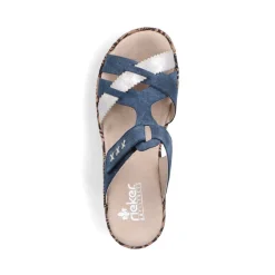 Hot Rieker Klapki Damskie W Kolorze Ocean Blue