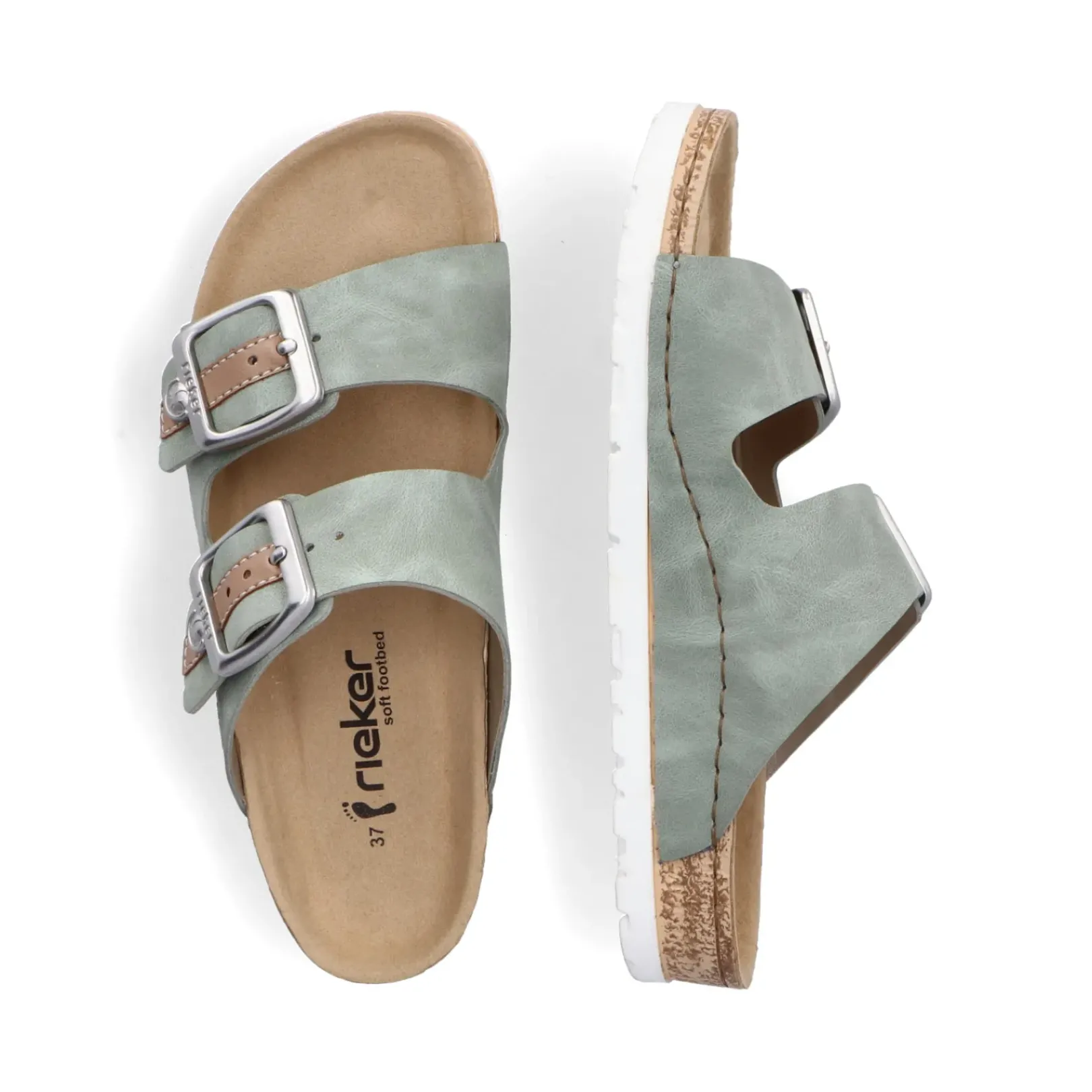 Discount Rieker Klapki Damskie W Kolorze Khaki