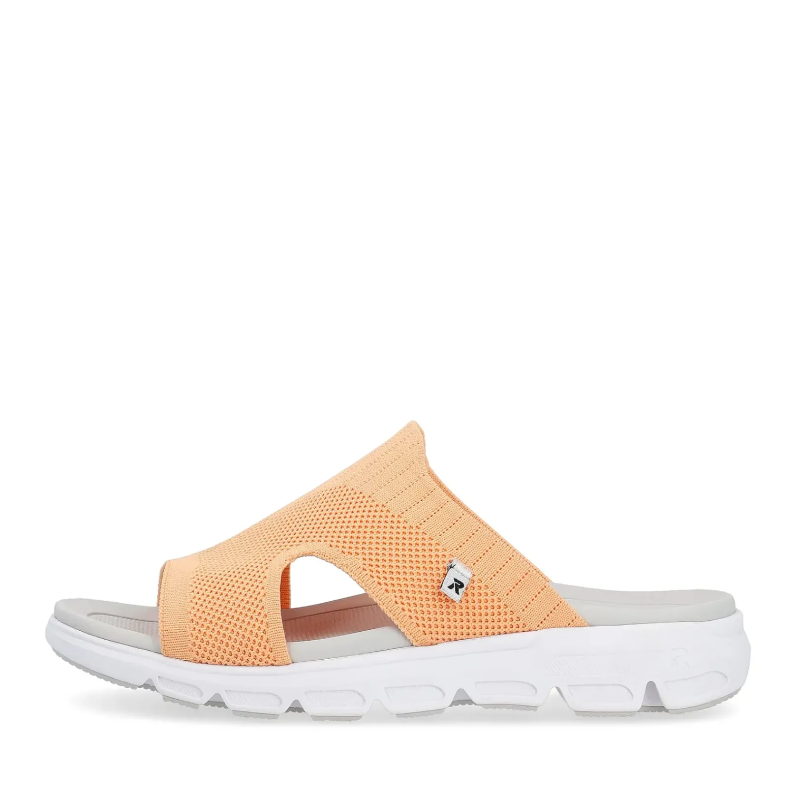 Discount Rieker Klapki Damskie W Neonowo Pomaranczowym Kolorze