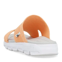 Discount Rieker Klapki Damskie W Neonowo Pomaranczowym Kolorze