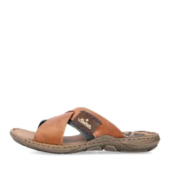 Outlet Rieker Klapki Meskie , Kawowo-Brazowe