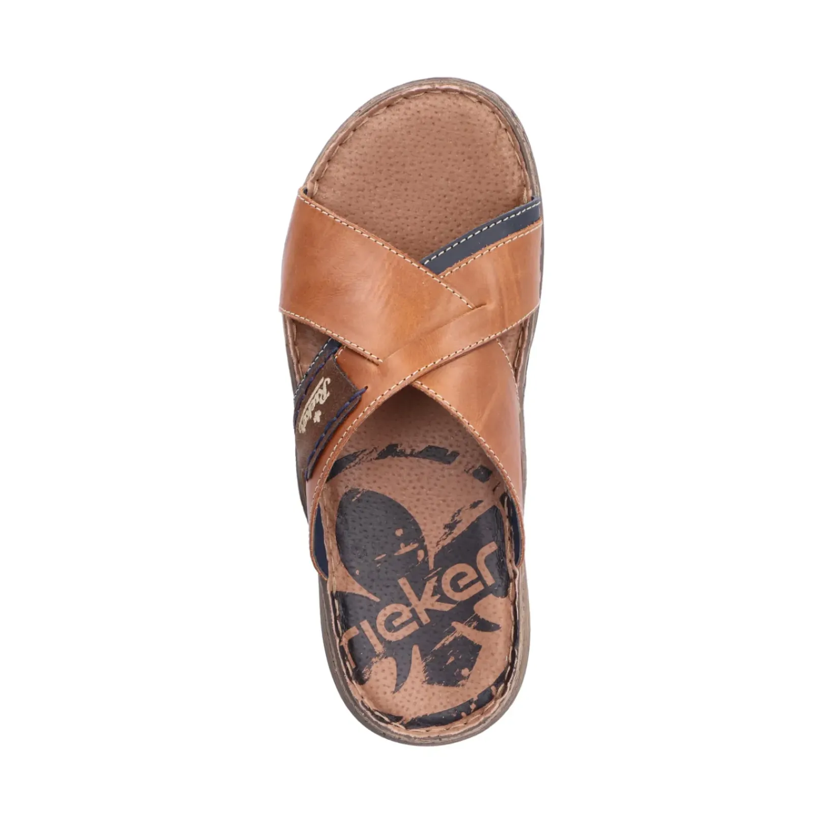 Outlet Rieker Klapki Meskie , Kawowo-Brazowe