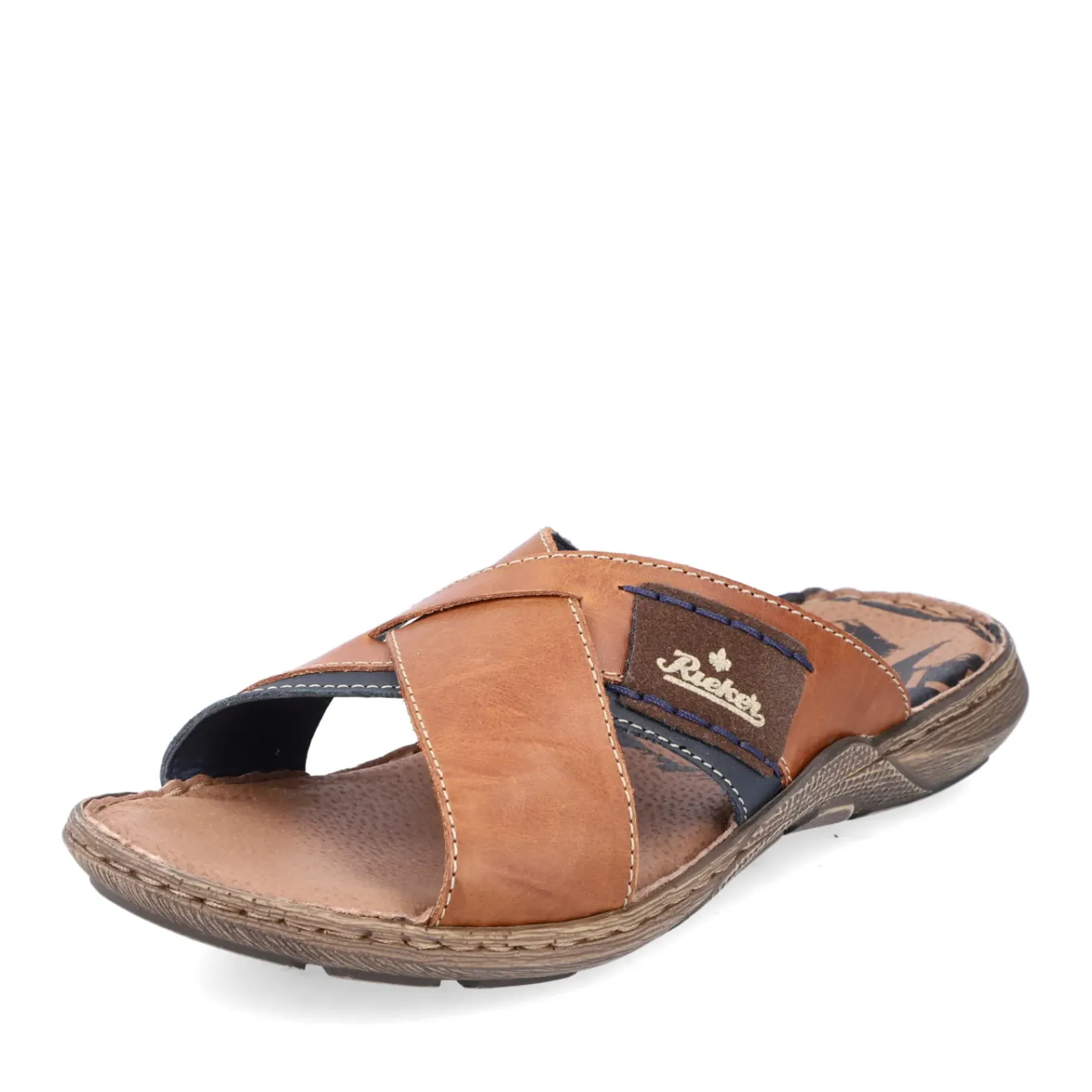 Outlet Rieker Klapki Meskie , Kawowo-Brazowe