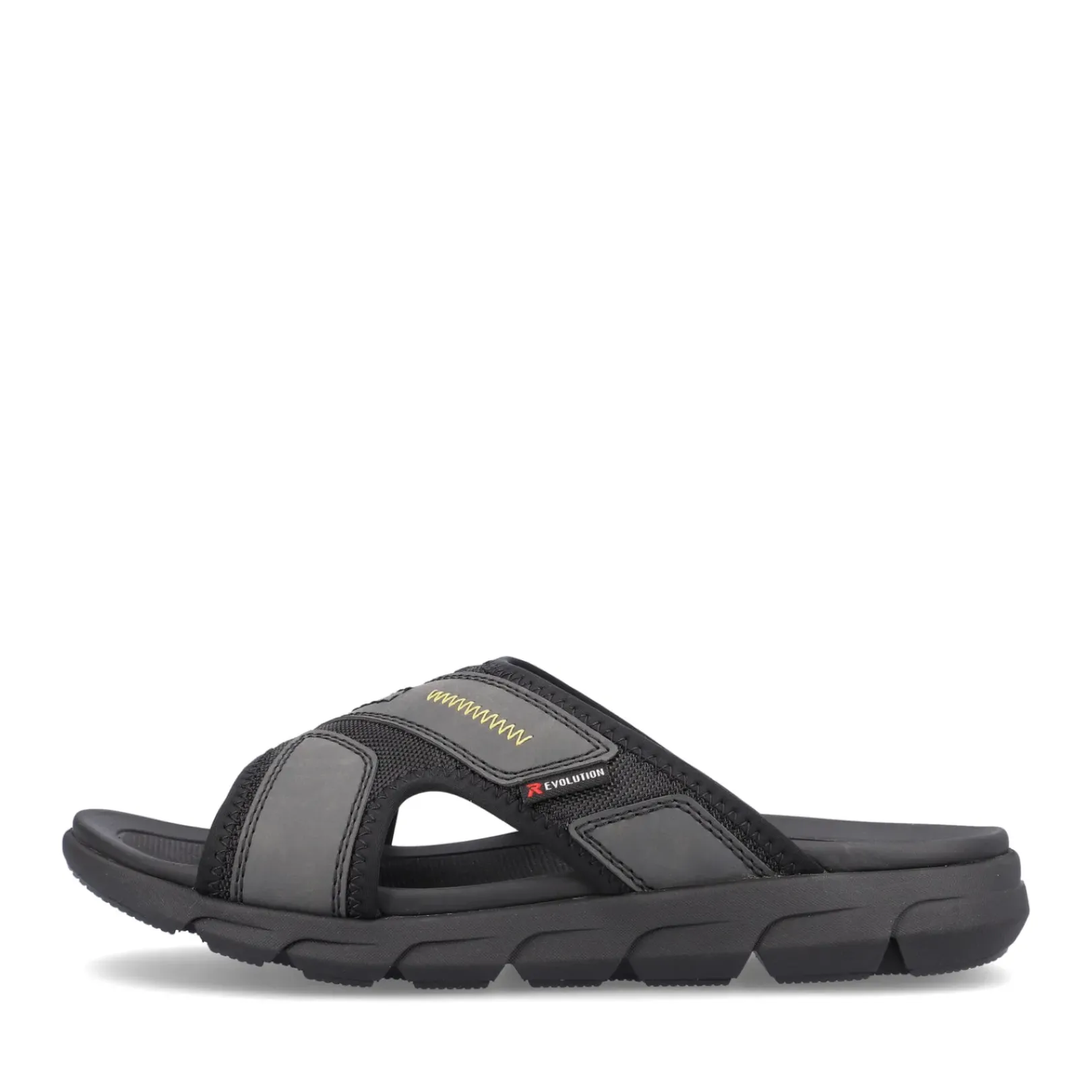Hot Rieker Klapki Meskie Steel Black
