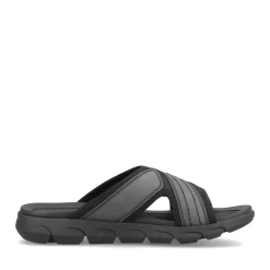 Hot Rieker Klapki Meskie Steel Black