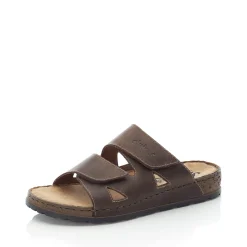 Discount Rieker Klapki Meskie W Kolorze Tabacznobrazowym