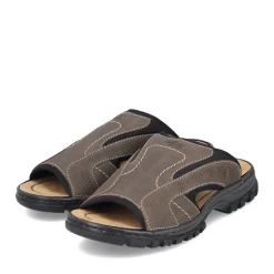 Clearance Rieker Klapki Meskie W Kolorze Brazowo-Szarym