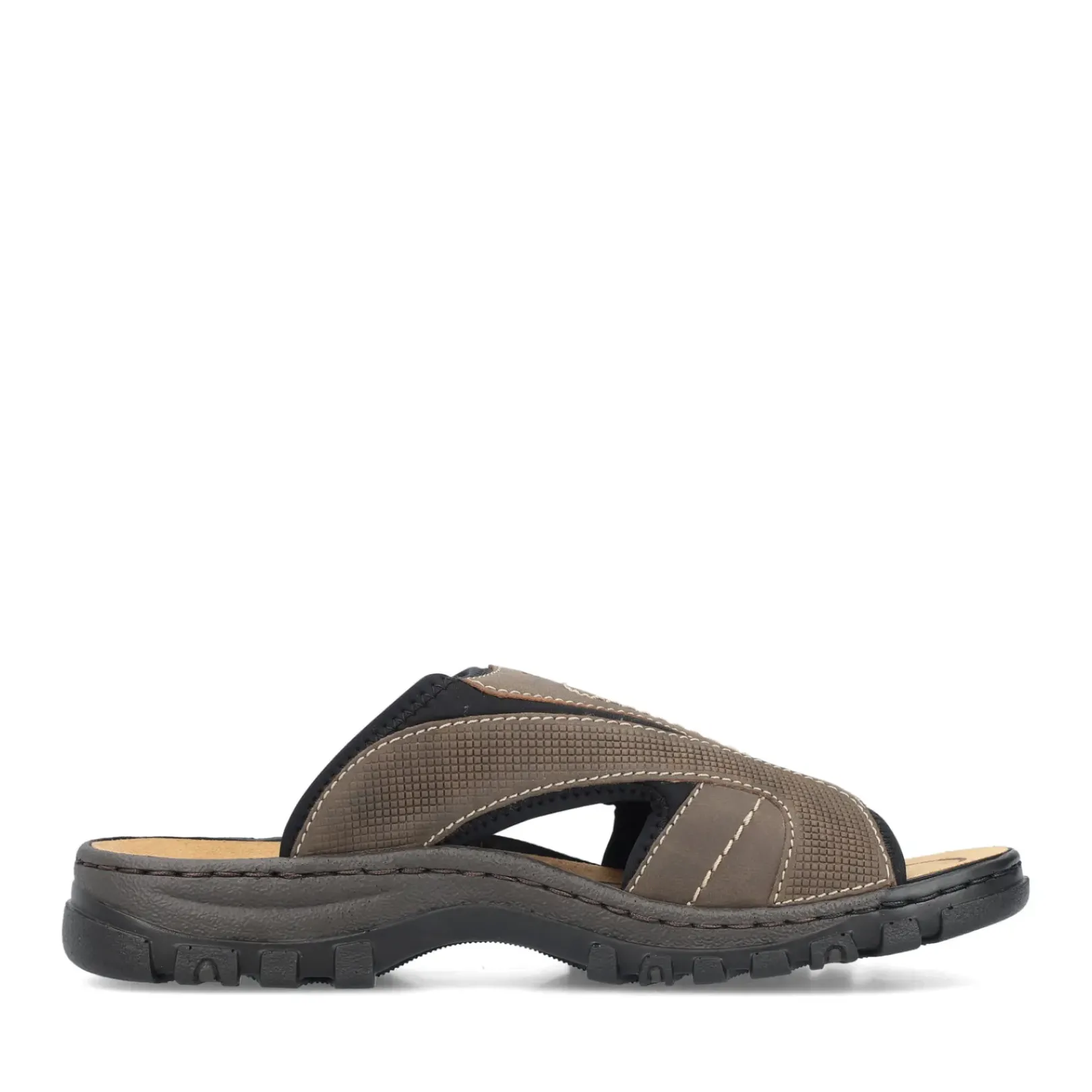 Clearance Rieker Klapki Meskie W Kolorze Brazowo-Szarym