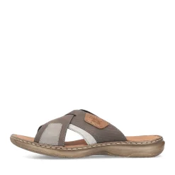 Discount Rieker Klapki Meskie W Kolorze Brazowo-Szarym