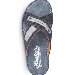 Best Rieker Klapki Meskie W Kolorze Pacific Blue