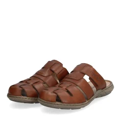 Discount Rieker Klapki Meskie W Kolorze Kasztanowym