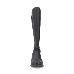 Clearance Rieker Kozaki Damskie Z Wysoka Cholewka, Czarne