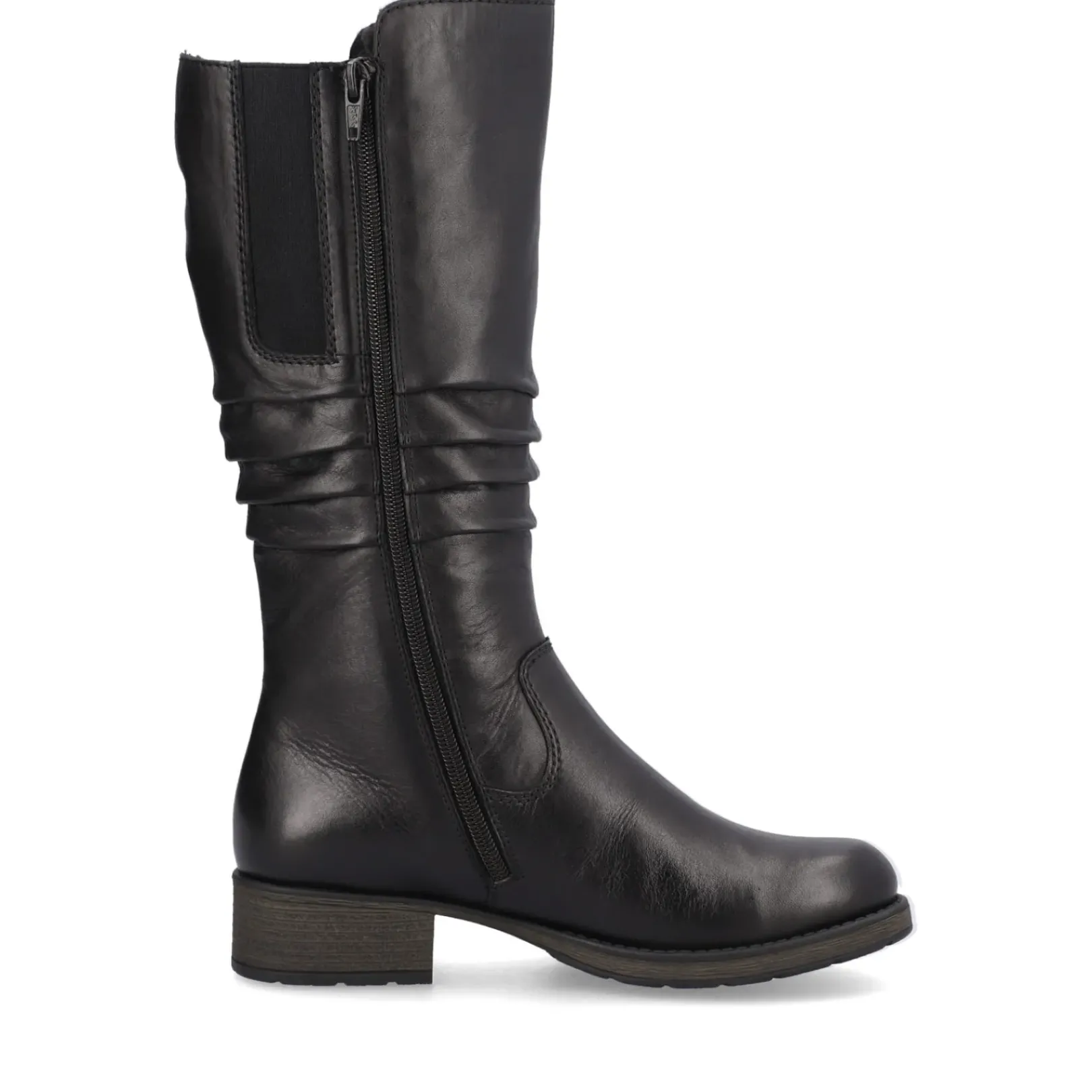 Clearance Rieker Kozaki Damskie Z Wysoka Cholewka, Czarne