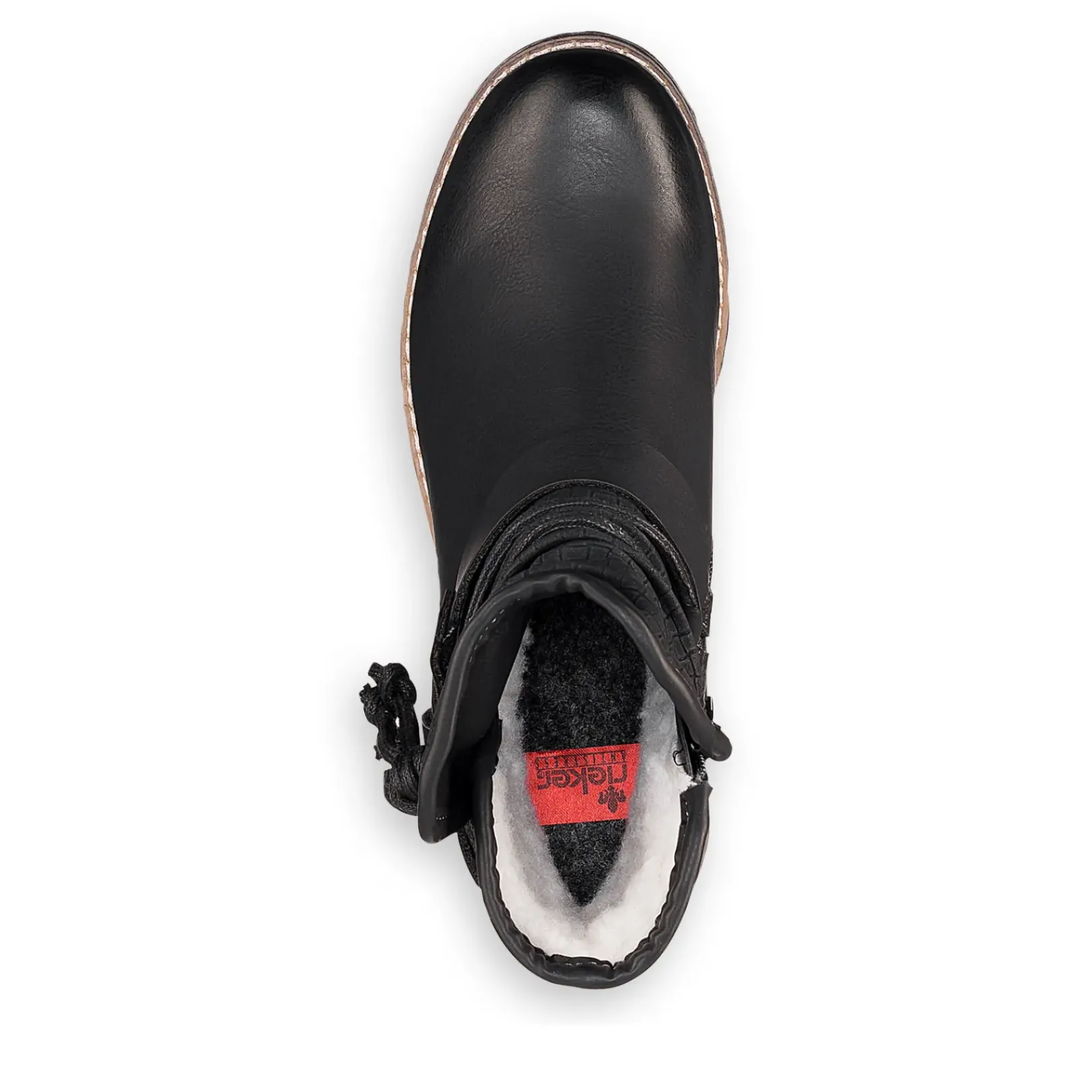 New Rieker Krotkie Botki Damskie , Nocne, Czarne