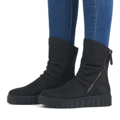 Discount Rieker Krotkie Botki Damskie Deep Black