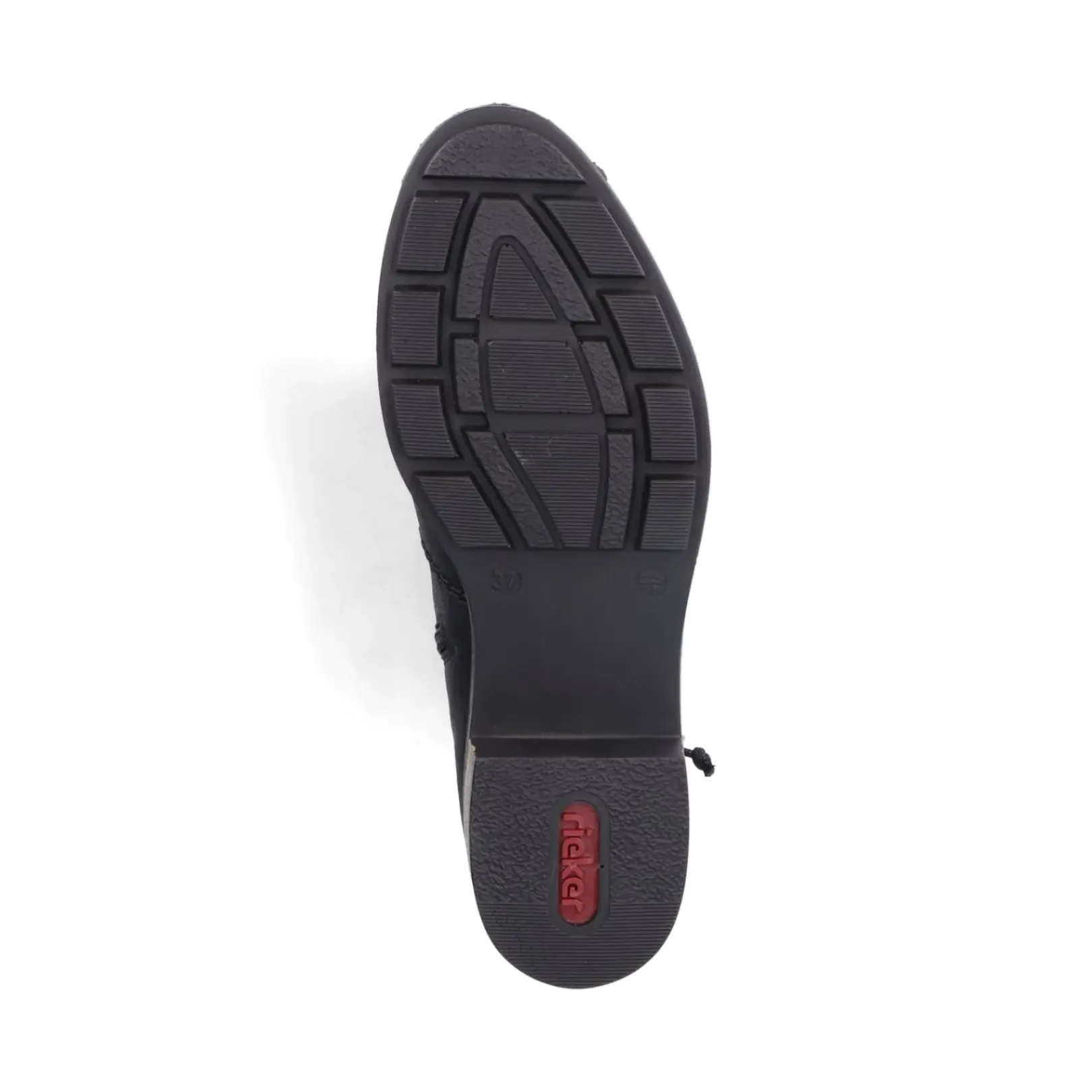 Clearance Rieker Krotkie Botki Damskie W Kolorze Kruczoczarnym